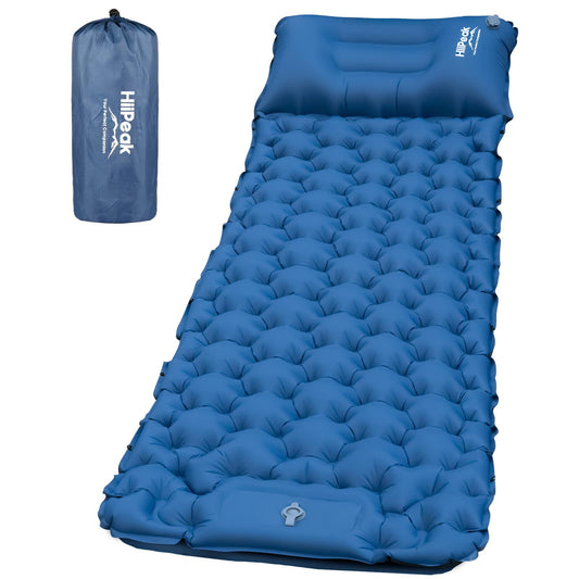 Sleeping Pad for Camping- Ultralight Inflatable Sleeping Mat with Built-in Foot Pump, Upgraded Durable Compact Camping Air Mattress for Camping, Backpacking, Hiking, Tent Trap Traveling